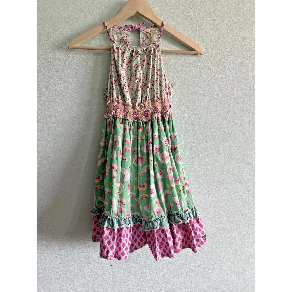 Matilda Jane Adventure Begins Slice of Life Watermelon Dress Size 10 Summer